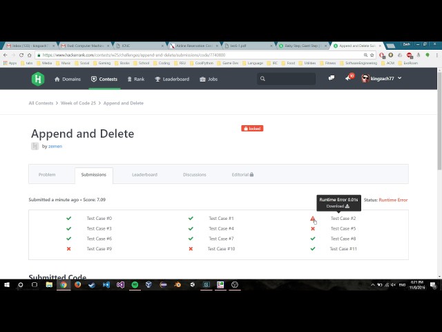 HackerRank Week of Code 25 - Practice Problem (Nov. 8, 2016)
