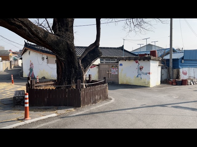 A Typical Rural Village and A Traditional Market In The Korean Countryside