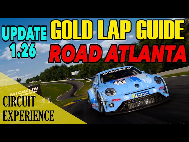 GT7 Update 1.26 - Road Atlanta Gold Lap Guide 1.16,258