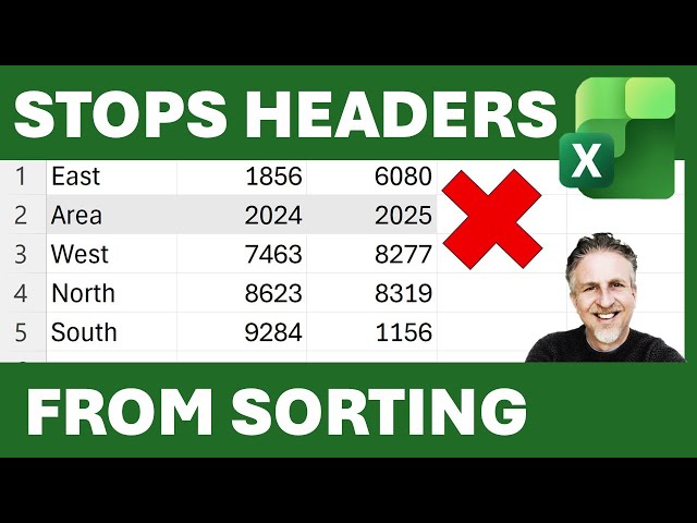 Stop Headers Sorting With Your Data in Excel