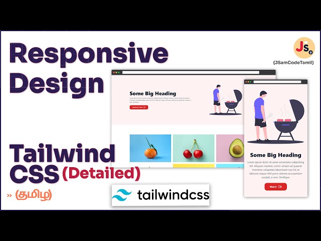 Responsive Design using Tailwind CSS in Tamil