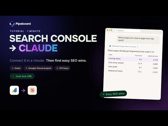 Google Search Console MCP: Connect it to Claude in 1 Minute (No Code)