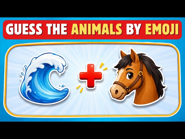 Guess the Animals by Emoji! 🦁 | Animals Emoji Challenge 🐼 | Kids Quizzy