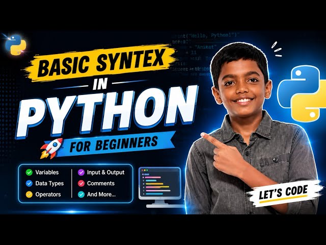 Python for Beginners | Learn Python Basic Syntax in One Easy Tutorial 🐍 | CodeStrumWithAniket