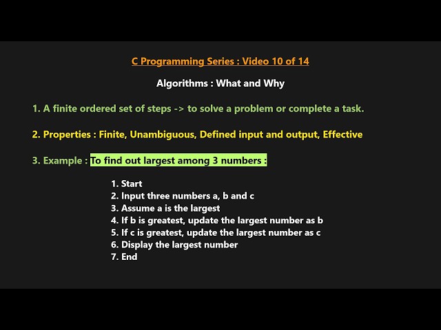 What is an Algorithm? | Algorithm Explained with Example | C Programming Series #10
