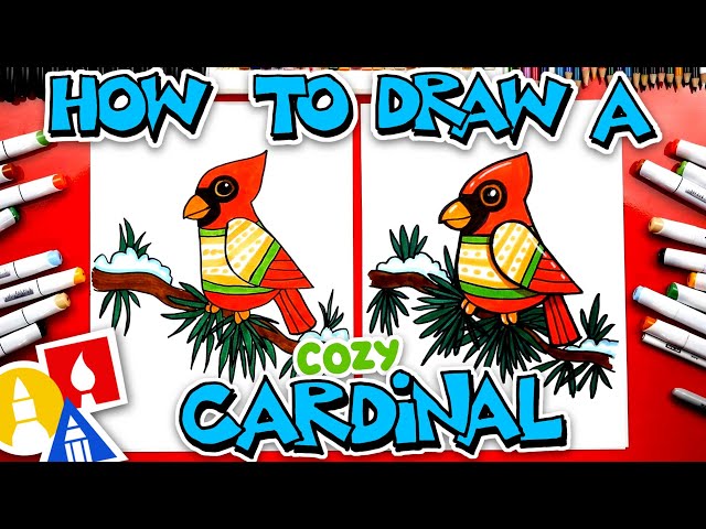 How To Draw A Cozy Cardinal