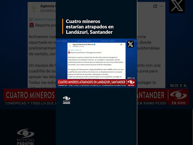 LO ÚLTIMO | Cuatro personas estarían atrapadas tras explosión en mina de carbón