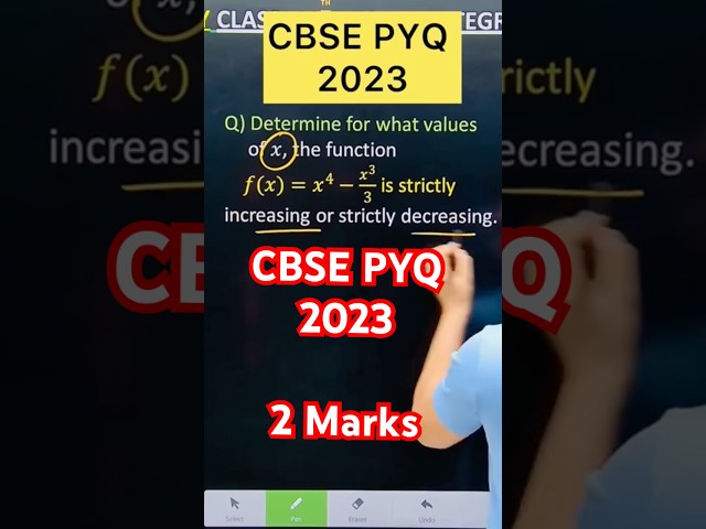 Q) Determine for what values of x, the function f(x) = x^4 - x^3 /3is strictly increasing or strict