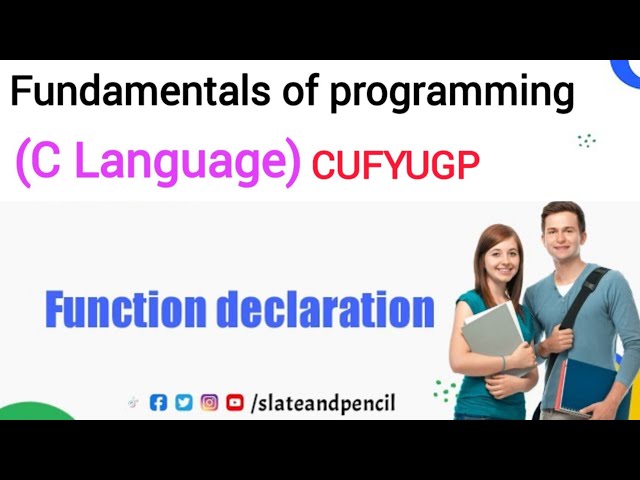 Fundamentals of programming C languageFunction declaration|Malayalam Tutorial