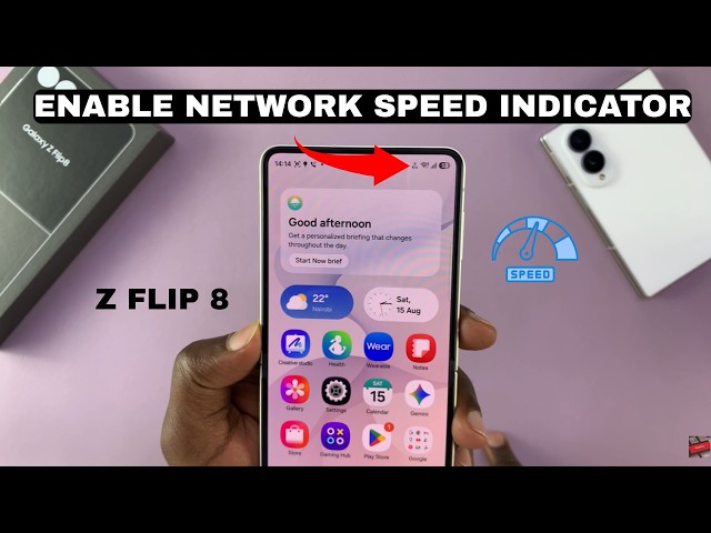 How To Enable Network Speed Indicator On Samsung Galaxy Z Flip 8