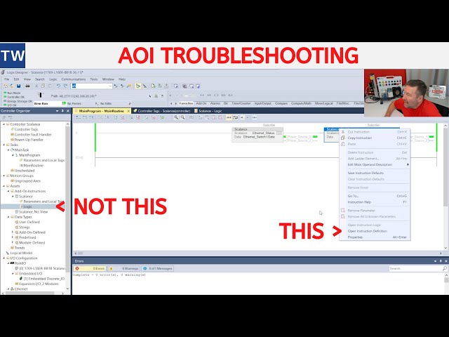 Troubleshooting Add On Instructions in Studio 5000