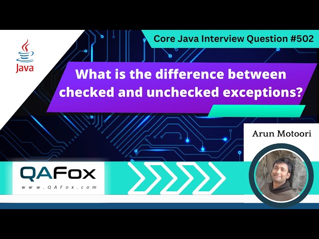 Difference between checked and unchecked exceptions in Java (Core Java Interview Question #502)