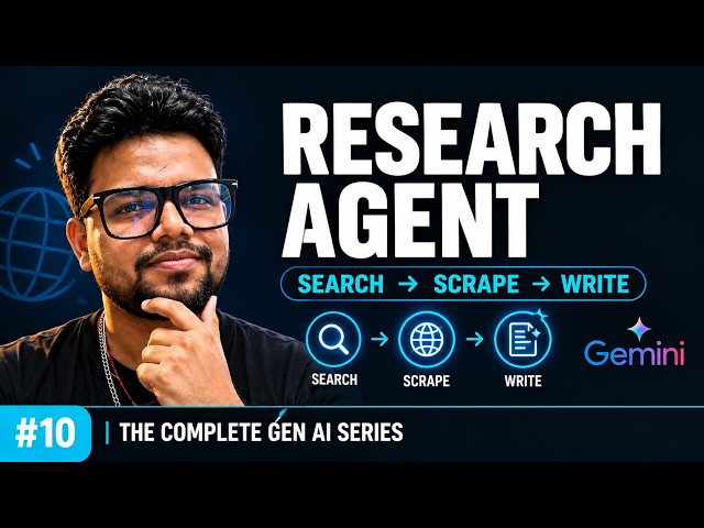 Build a Research Agent with Python — Web Search + Scraping + Report Writing | Gen AI Series #10