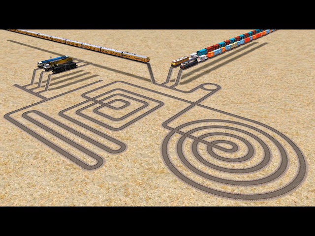 🚆 Impossible Railway Track Maze! 10 Trains on a Crazy Track Challenge 😱🔥