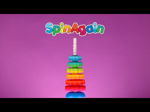 SpinAgain - Corkscrew Stack-and-Sort Toy for Babies & Toddlers