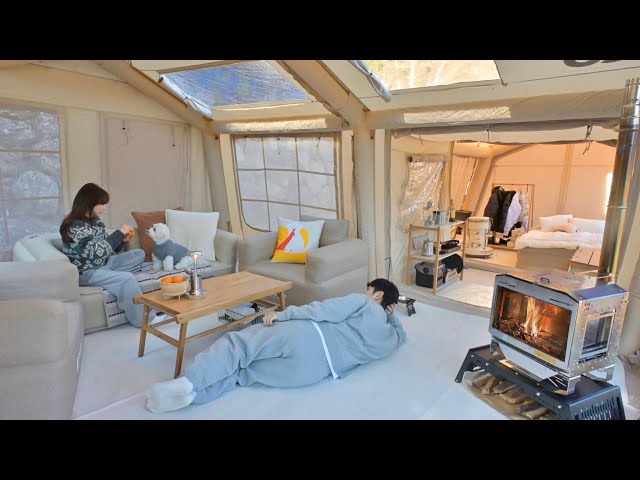 TWO HOUSE SUPER LARGE LONG-TERM CAMP THAT IS WARMER THAN MY OWN HOME🏠