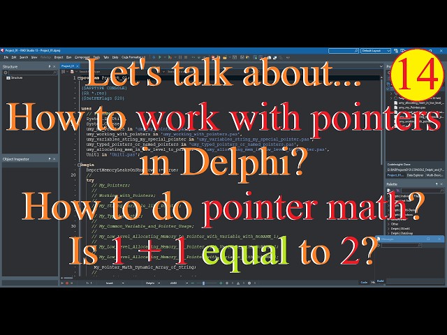 Delphi: How work with Pointer, Math Pointer, Vars No-Name, Memory Position, Low Level functions - 14