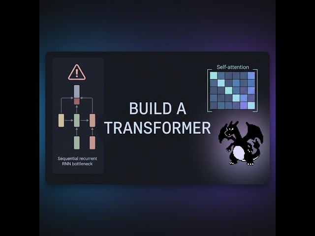 Building a Pokémon AI Transformer from Scratch in PyTorch (Visually Explained)