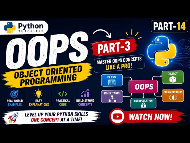 OOPS  must learn concepts in PYTHON( PART-14)#pythonoop#oop#python#encapsulation#polymorphism#viral 