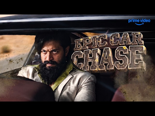 KGF Chapter 2 Epic Car Chase Scene 🔥 | Yash, Sanjay Dutt | Fight Scene | Prime Video India