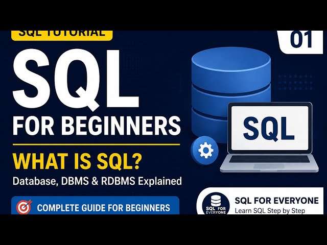 SQL Tutorial for Beginners | What is SQL? | Database, DBMS & RDBMS Explained