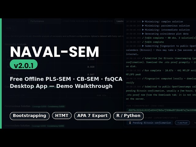 NAVAL-SEM v2.0.0 — Free Offline PLS-SEM, CB-SEM & fsQCA Desktop App (Demo)   Aug 22, 2026
