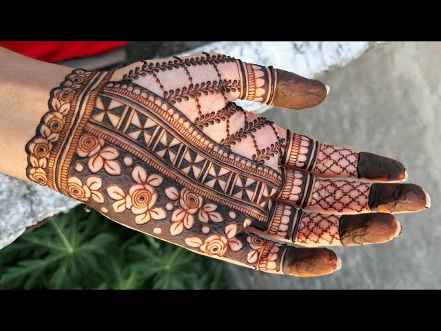 Front Hand Trending Mehndi Design 💕 | Step by Step Tutorial | Hater talur mehndi design