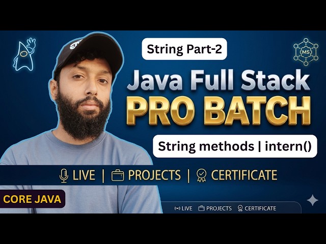 Master String in Java Part-2🚀 | String Methods compareTo(), intern(), split()..etc | CoreJava Day-44