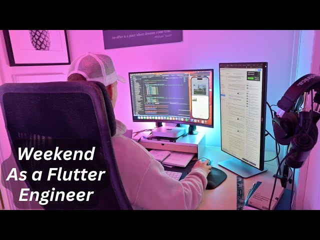 Weekend in the life as a Flutter Engineer | gym, editing, coding