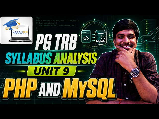PG TRB Computer Science | Syllabus Analysis | Unit-9 | PHP and MySQL