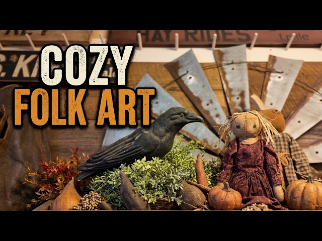 Fall Decorating with Antiques & Primitives Farmhouse & Tavern Log Cabin Sawdust & Stitches Folk Art