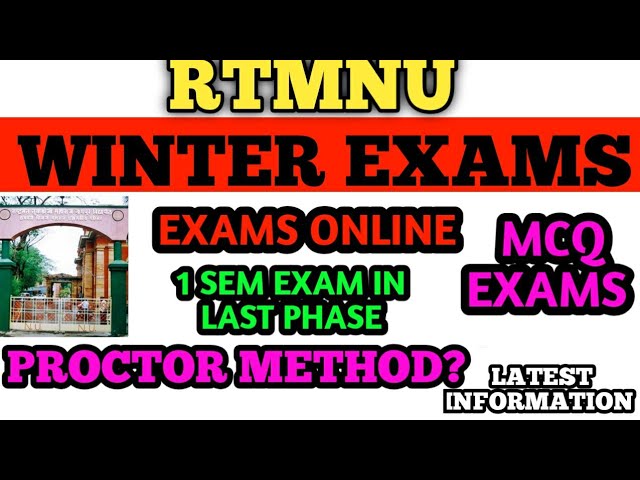 Rtmnu Winter Exams Updates | Online Exams , Exam In Phases | MCQ Exams | Latest Rtmnu Updates |