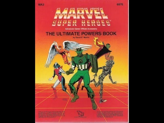 TABLETOP TUESDAY - Marvel Superheroes RPG (FASERIP) Character Generation Awesome Options