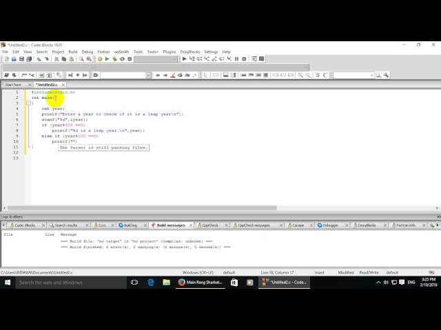 c programming array with code blocks