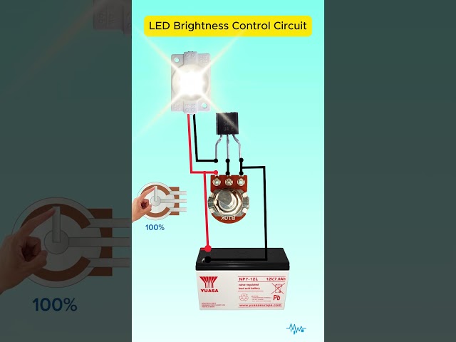 💡 Light Dimmer Circuit using BC547 Transistor #Shorts #led #control