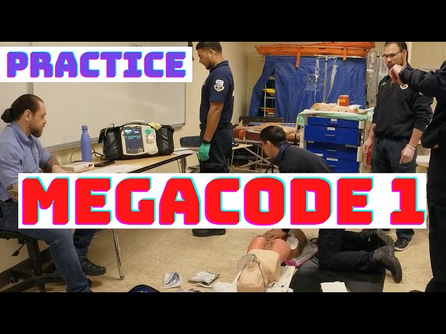 Paramedic students practicing Cardiac Arrest MEGACODE 1 Station