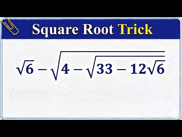 The Square Root Trick Most Students Miss