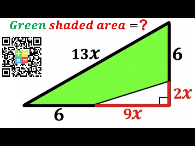 Can you find area of the Green shaded region? | (Triangle) | #math #maths | #geometry