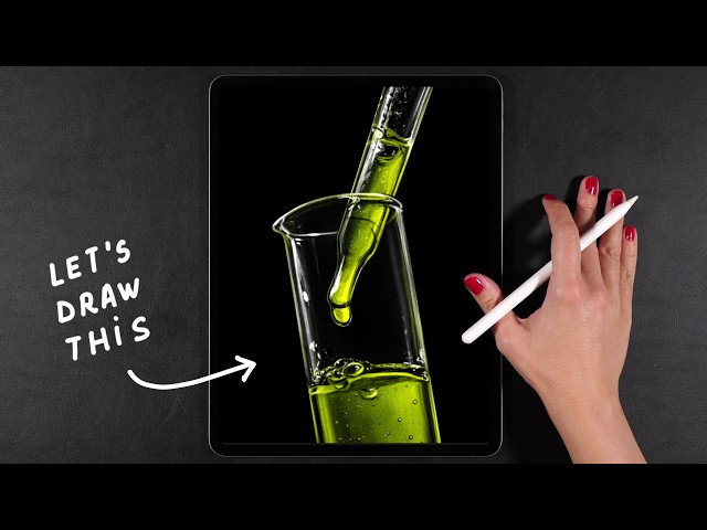 How To Draw Realistic Glass & Liquid in Procreate