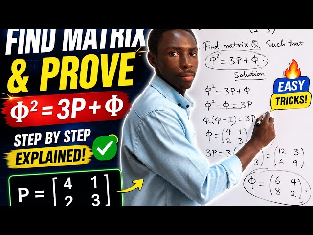 🔥 FIND THE MATRIX & SOLVE THE EQUATION | Easy Step-by-Step Matrix Method. By Tr. Shema