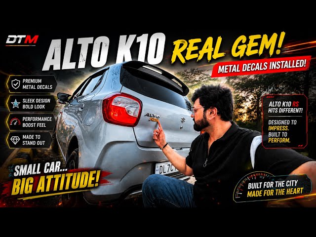 "Transforming My ALTO K10 2026: Stunning Modifications with Eye-Catching Metal Decal Stickers!"🔥
