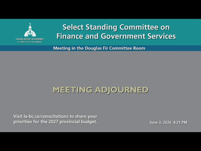 BC Legislature Live Stream - Douglas Fir Room