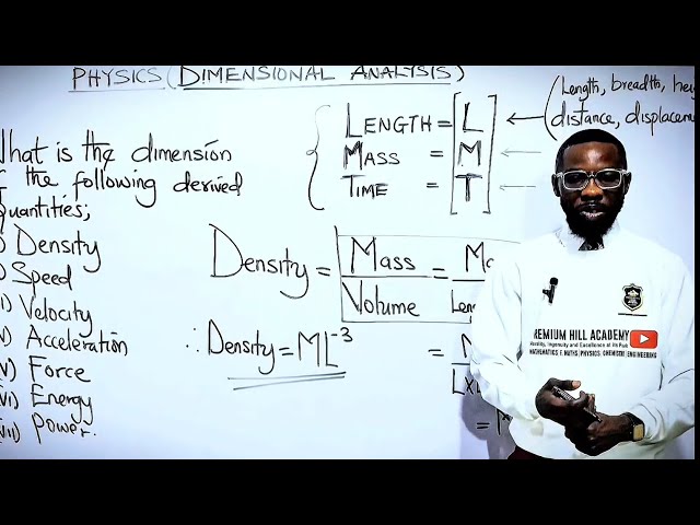 Dimensional Analysis 2025.  | Physics WAEC and NECO Exam Preparation ( Part 1). #premiumhillacademy