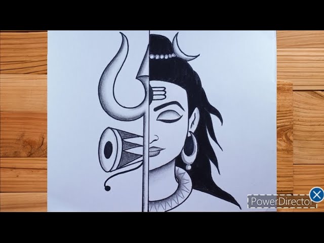 Mahadev With Trishul Pencil Drawing Easy | Mahadev Drawing | God Drawing | Pencil Drawing