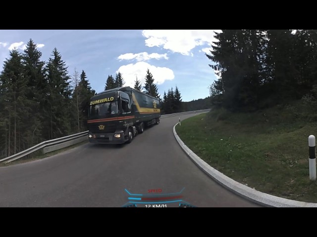 Climbing Col du Marchairuz from Le Brassus side in 360º