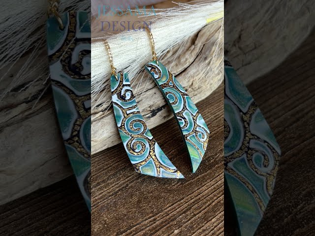 Creating Hoop Earrings from Polymer Clay Mokume Gane