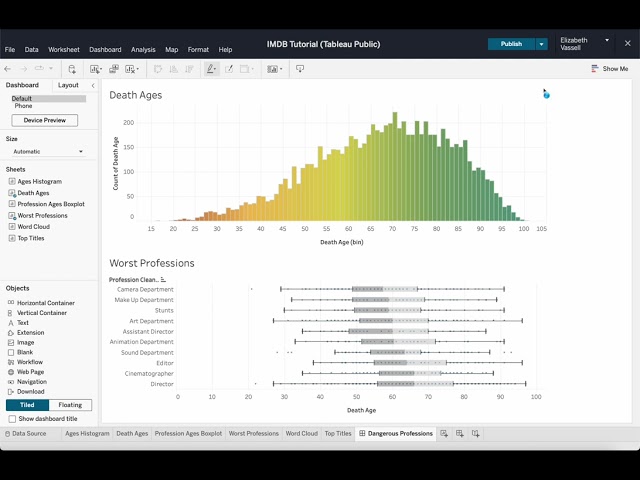 2.4.3 Adding Sheets to Dashboard