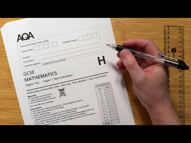 ASMR | Can I Solve a GSCE Maths Exam?