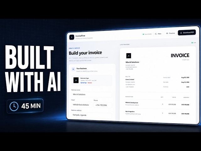 I Built a Professional Invoice Generator With AI — Full Vibe Coding Tutorial