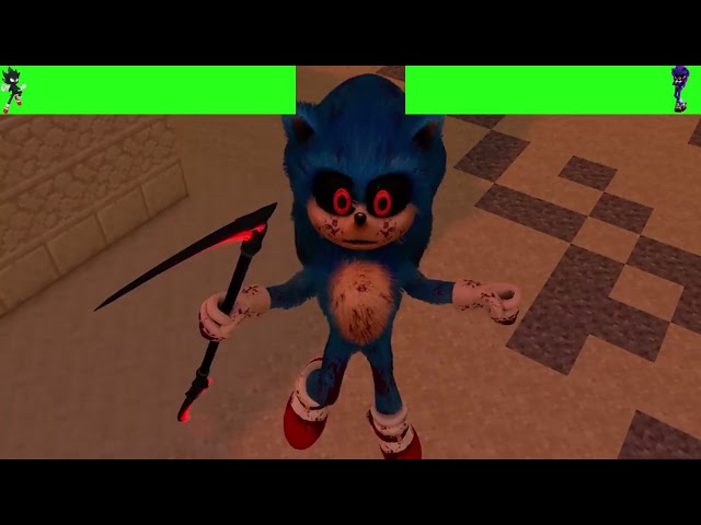Craftastic Dark Sonic vs Sonic.exe/X with Healthbars.